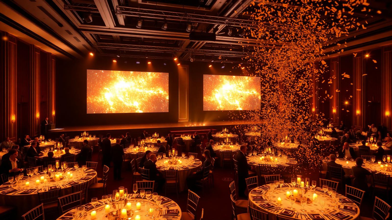 Easy Day Alliance Summit awards gala with gold confetti